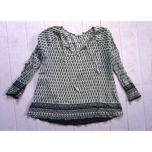 Beachlunchlounge Women Blue Printed Kurta Tunic Blouse – Size L